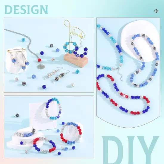 90pcs 10mm Rhinestone Beads for Jewelry Making {5}