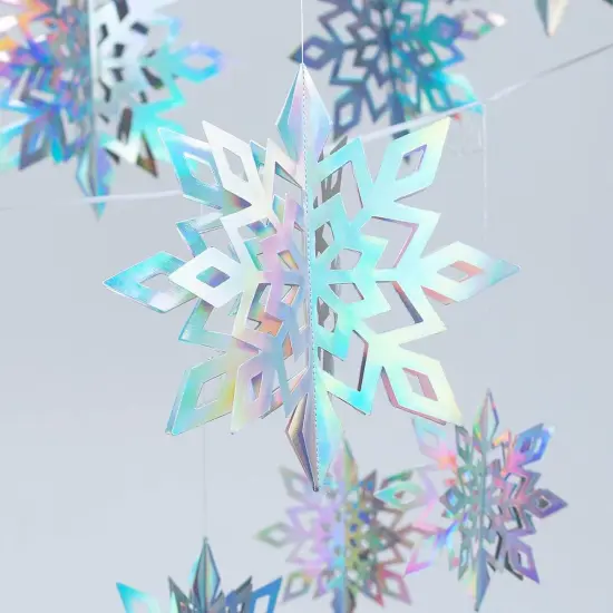 15pcs 3D Christmas Iridescent Snowflakes Ornaments - Laser {4}