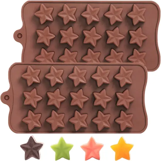 2 pcs Small Star Chocolate Molds Silicone {1}