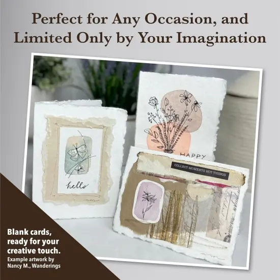 Handmade Deckle Edge Tent Cards &ndash; Folded to 3.5" x 2" {3}