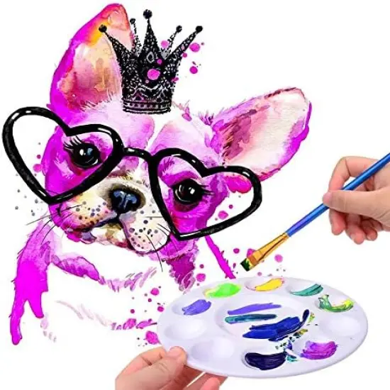 12pcs Paint Tray Palettes, Plastic Paint Pallets for Kids {4}