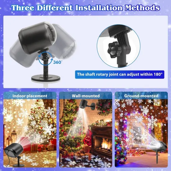 2024 Christmas Snowflake Projector Lights {3}