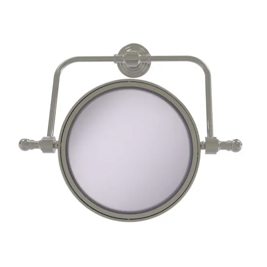 Retro Wave Collection Wall Mounted Swivel Make-Up Mirror 8 Inch Diameter With 3X Magnification - Rwm-4/3X-Sn {1}