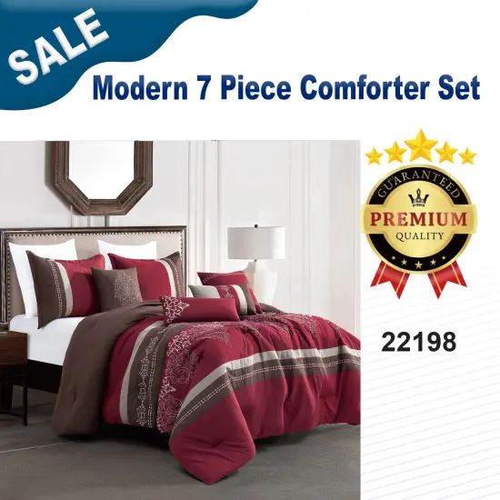Modern 7 Piece Comforter Set {1}