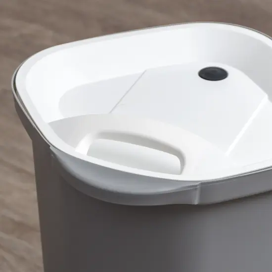 IRIS USA 25Lb/30Qt WeatherPro Airtight Pet Food Storage Container with Scoop and Casters Gray {5}