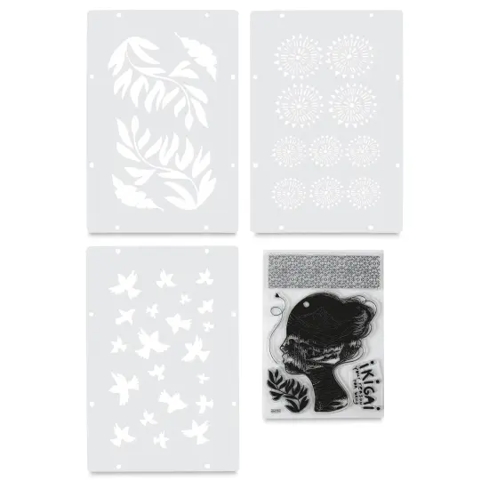 Sizzix Studio Stamp and Stencil Set - Ikigai {1}