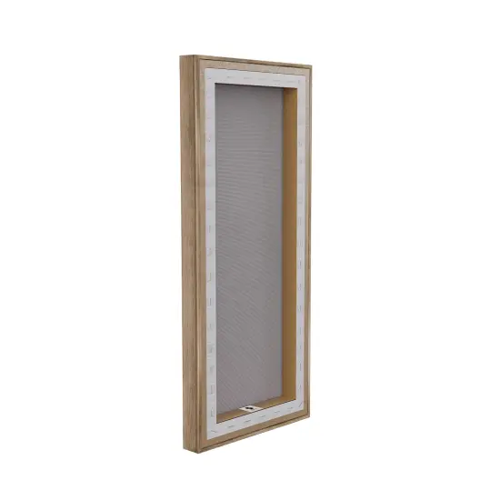 Stupell Industries Bienvenidos Patr&oacute;n Tradicional Framed Floater Canvas Wall Art Brown Floater Frame {4}