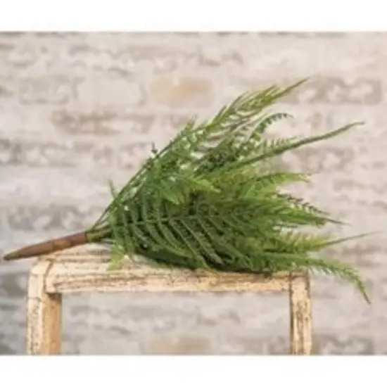 16" Green Plastic Deer Fern Bush Perfect for Decorative Plant Shelves or Tabletops {2}