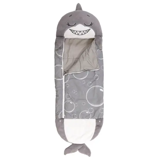 Happy Nappers: Pillow & Sleepy Sack: Medium - Grey Shark - 54 x 20", 2-In-1: Plush Animal Opens Into Sleeping Bag, Soft Play & Nap Character, Kids 3+ {1}