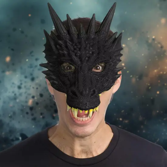 Fantasy Dragon Adult Costume Latex Half Mask {4}