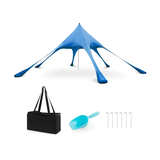 Beach Canopy Tent with UPF50+ Sun Protection and Shovel Green {8}