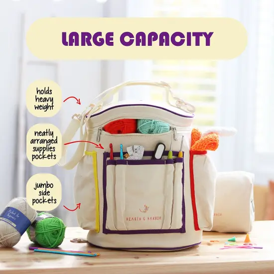 Hearth & Harbor Crochet Bag Organizer Kit White {3}