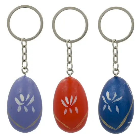Set of 3 Metal Nesting Dolls Key Chains {3}