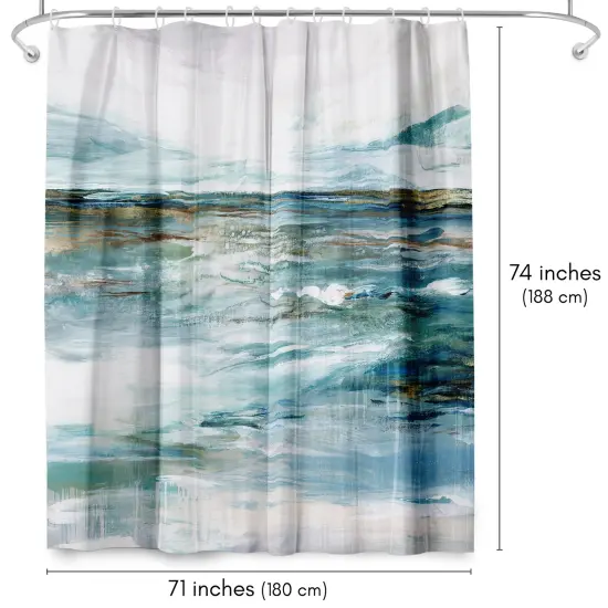 Americanflat 71" x 74" Shower Curtain, Midnight Clear II by PI Creative Art {2}