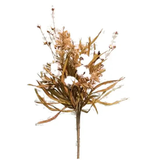 Cotton & Fall Grass Bush, 24" {1}