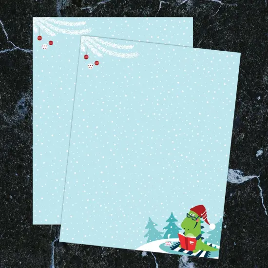 Great Papers! Holiday Stationery Letterhead, Christmas Dino, 8.5"x11", Printer Friendly, 50 sheets {3}