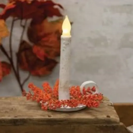 Orange Sallow-thorn Mini Ring with Brown-Wrapped Base Perfect Decor for Autumn {2}