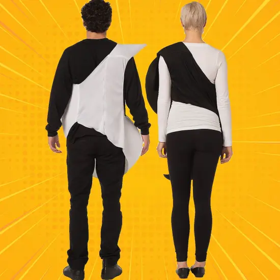 Unique Yin Yang Adult Couples Costume Symbolic Balance for Halloween and Events {5}