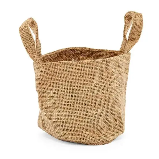 Small Burlap Basket 4.5" x 4.5" x 4.5" Charming and Durable {3}
