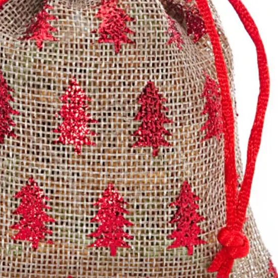 Metallic Tree Fabric Bags 4&rdquo; x 6&rdquo; for Holiday Gifts {5}