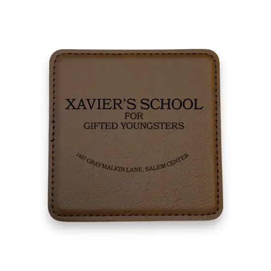 Coaster - Xaviers School for the Gifted and Talented - SET OF 2 - Leather or Stitched Cork Stitched Cork/Black {2}