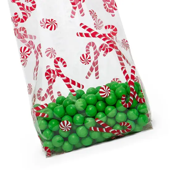 5&rdquo; x 3&rdquo; x 11 1/2&rdquo; Christmas Cello Treat Bags with Festive Designs {4}