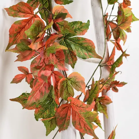 2 Pack Fall Maple Garland Clearance - 6.5ft/Piece Artificial Fall {5}