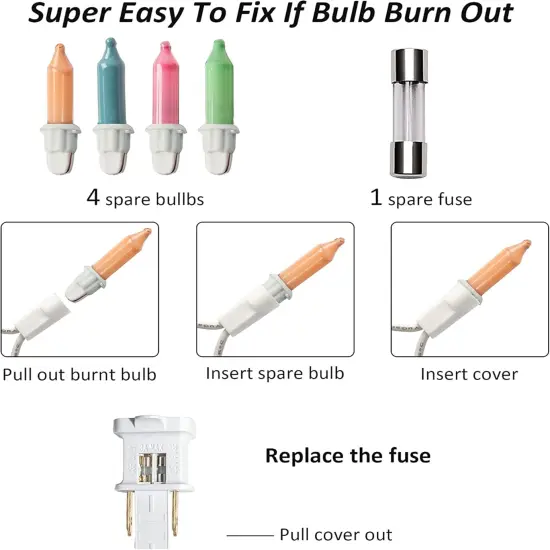 Warm White Christmas Mini String Lights, 150 Incandescent Lights, Waterproof Christmas Decorations for Indoor Outdoor Garden Yard Decor (Pastel White Wire, 150 Count) {3}