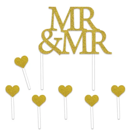 12 Pack Bulk Mr/Mr Wedding Cake Topper {1}