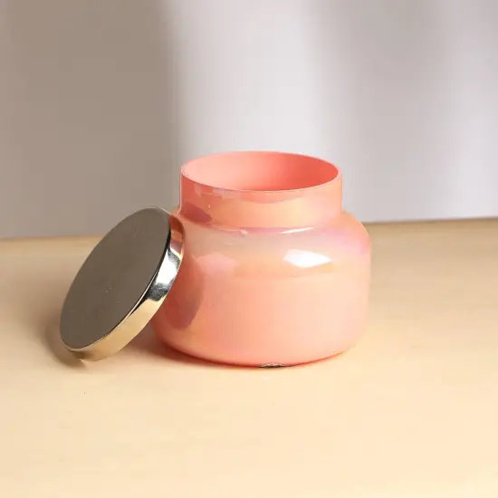 Scented Wax Candle Jar with Lid Pink Lustre {1}