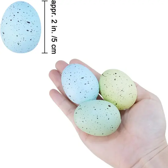 40 Pcs Easter Eggs Artificial Speckled Foam Eggs Pastel Green Blue Decorative Eggs 2.1" for Neutral Spring Easter Table Decor Bowl Basket Filler DIY Wreath Party Favor {5}