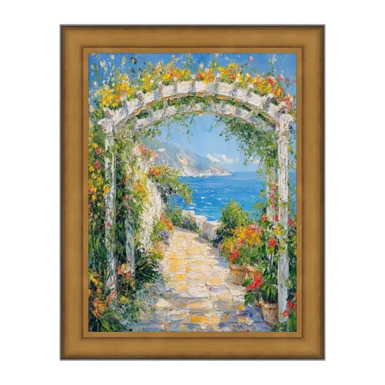 Industrial Gold Metal Slope Picture Frame 12x24 frame {7}