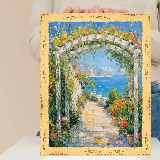 Slim Yellow Chabi Chic Farmhouse Rustic Picture Frame 40x50 frame {11}