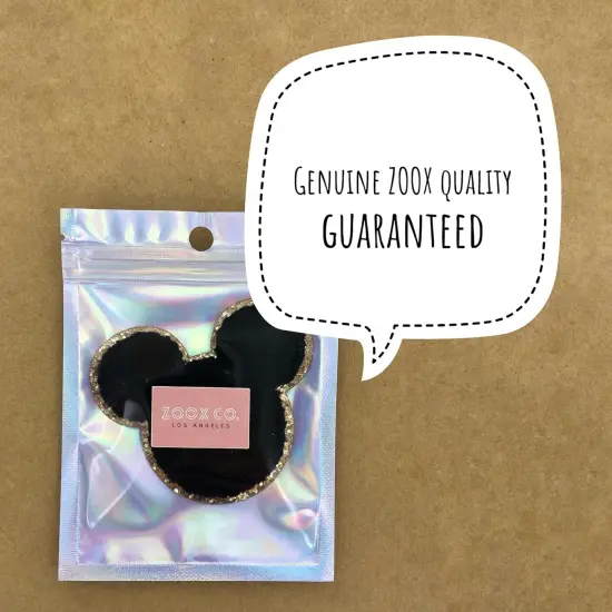 Mickey & Friends Sticker Patches 3M Adhesive w/ Gold Glitters (Mickey Black) {3}