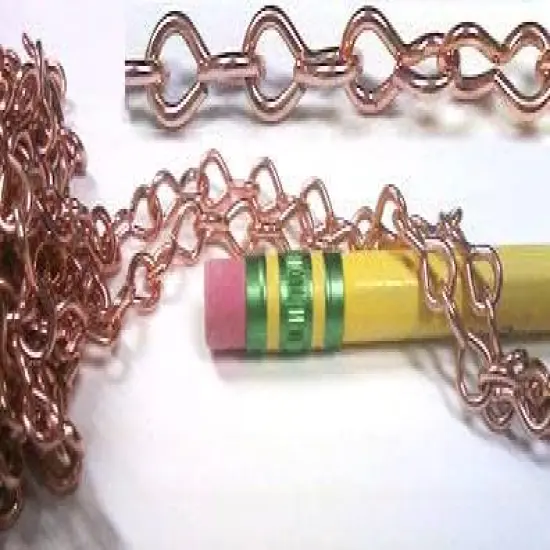 Solid Copper Decorative Jack Chain, 17 Gauge. - 10ft. Unit {2}