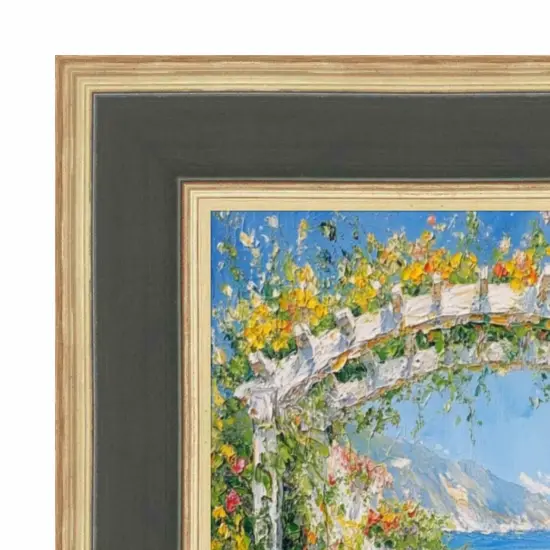 Wide Luxury Burgundy Gold Panel Picture Frame 11x16 frame {2}