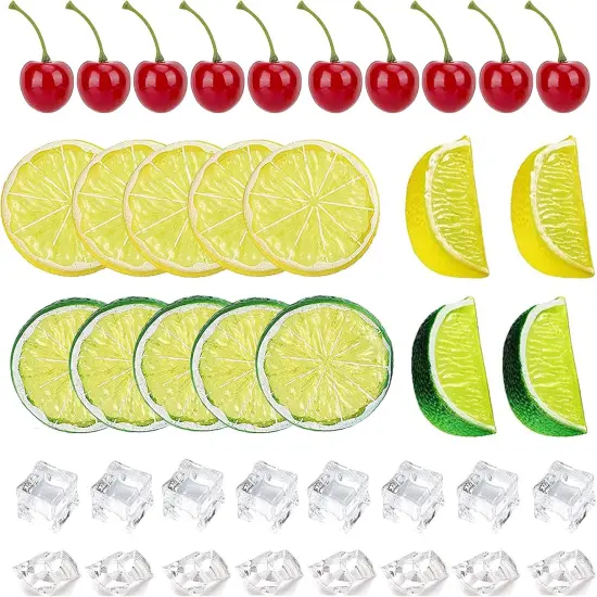 40 Pcs Fake Ice and Fruits {1}