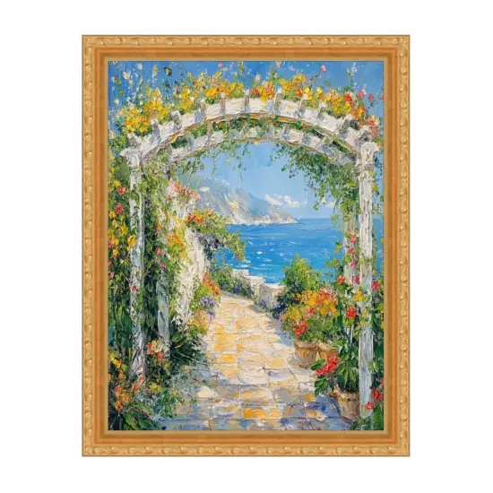 Slim Classic Florar Beaded Gold Picture Frame 20x40 frame {7}