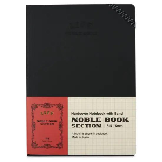 Life Stationery Noble Notebook - 6" x 8", A5, Grid, 96 Pages {1}