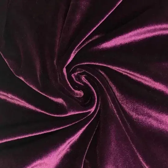 1 Yard Eggplant Stretch Velvet Fabric for Dresses Sewing Crafts Drapes DIY Projects 58/60" Width {2}