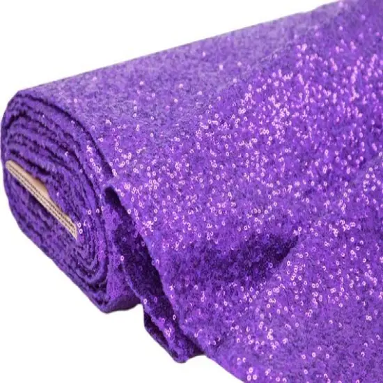 1 Yard Purple Glitz Sequin Fabric Sparkly Spangle Mesh for Costumes Decor Crafts 55 Inch Width {2}