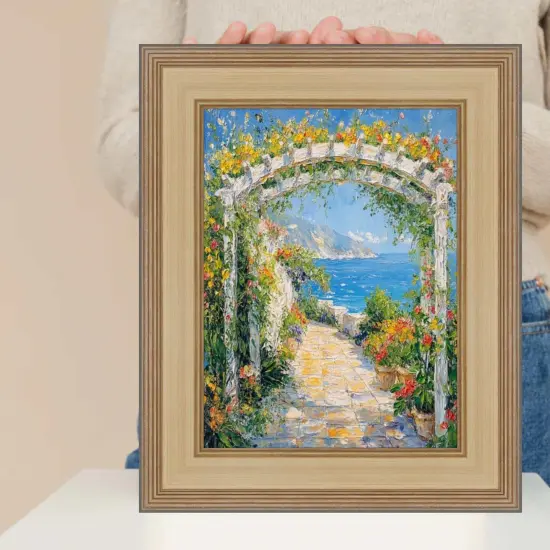 Wide Antique Silver Gold Wash Picture Frame 32x48 frame {7}