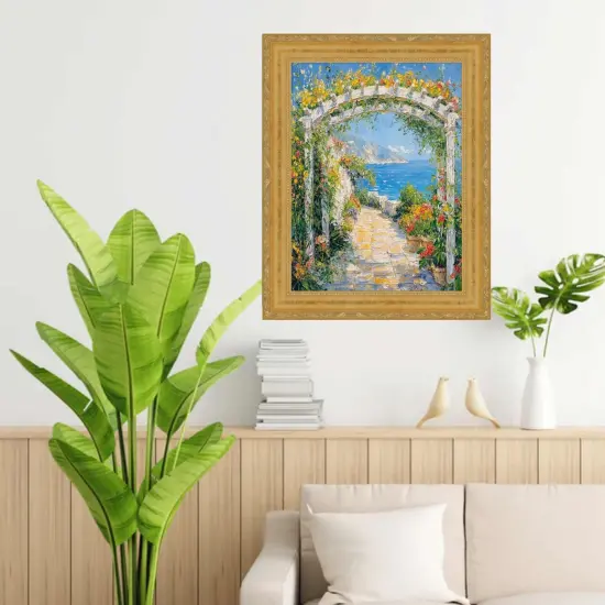 Gold Leaf Scoop Victorian Picture Frame 9x12 frame {5}