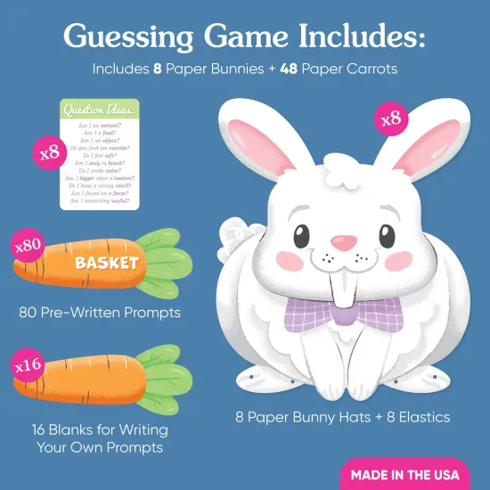 Big Dot of Happiness Spring Easter Bunny Guessing Game, Fun Easter Games for Kids and Adults, Family Guess Who Game, Holiday Party Games, Set of 8 {6}