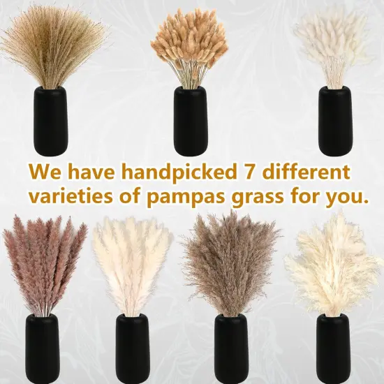 610 PCS Dried Pampas Grass Decor, Dried Flower Bouquets {3}
