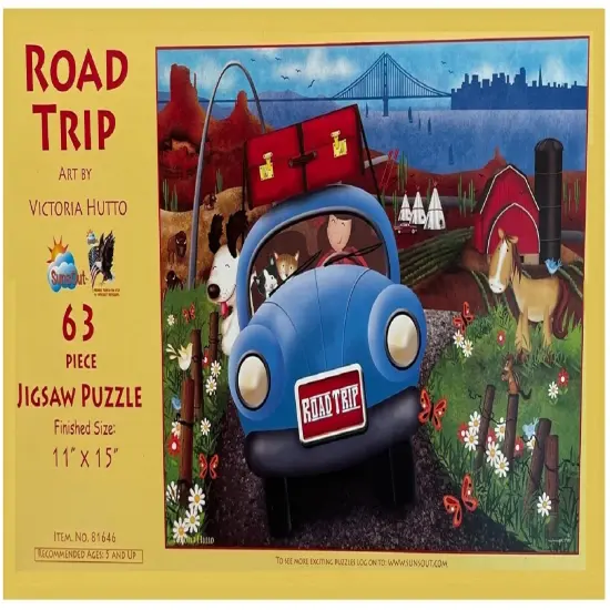 Sunsout Road Trip 63 pc Jigsaw Puzzle 81646 {2}