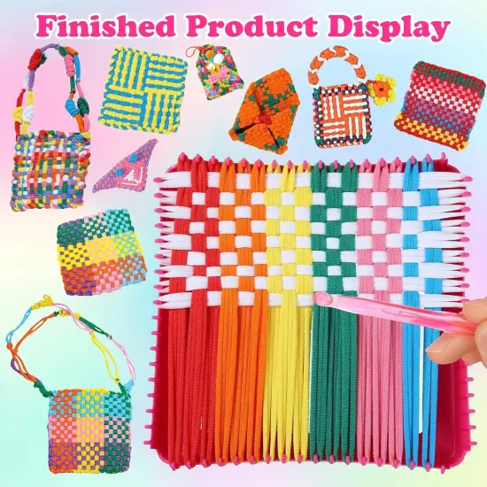 12 Colors Weaving Loom Kit Toys for Kids and Adults, {5}