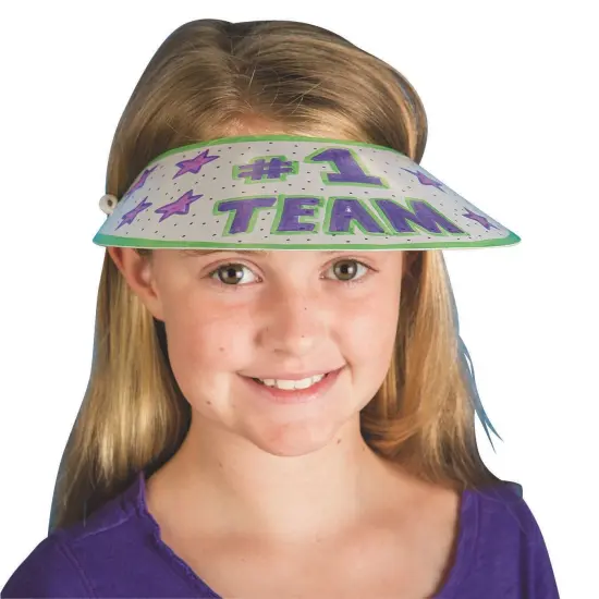 Color-Me&reg; Card Stock Visors with Elastic Coil Band (Pack of 48) {3}