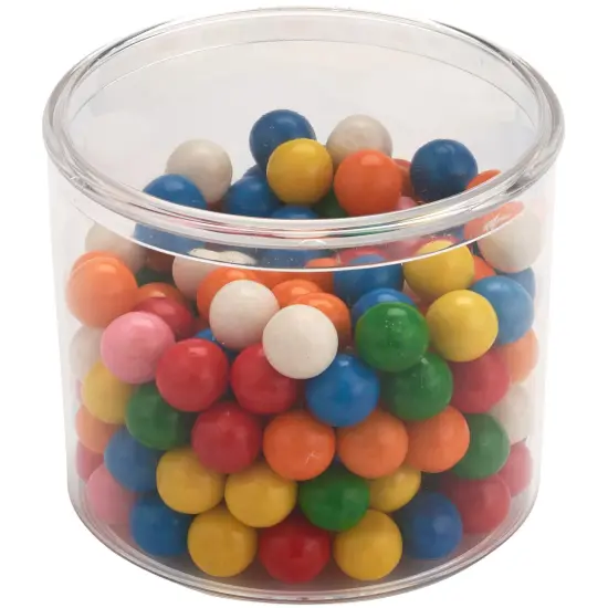 Pioneer Plastics 283C Clear Round Plastic Container, 4.0625" W x 3.4375" H {4}