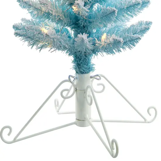 Haute Decor 4 Foot Prelit Cotton Candy Flocked FIR Christmas Tree with 50 Incandescent Lights {5}